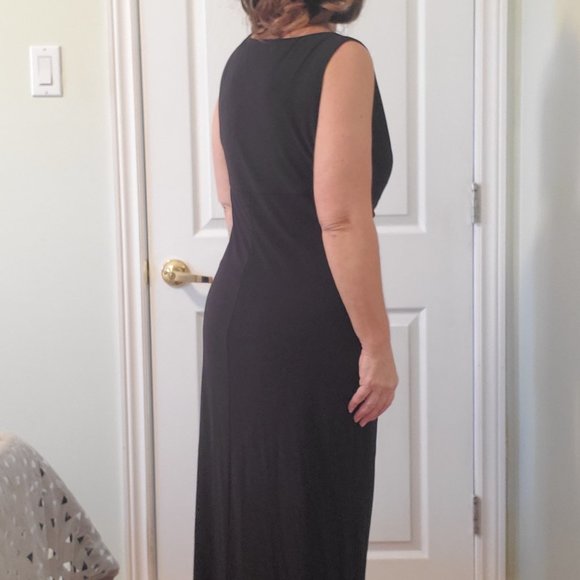 Black with Rhinestone Accent Dress - Picture 5 of 12